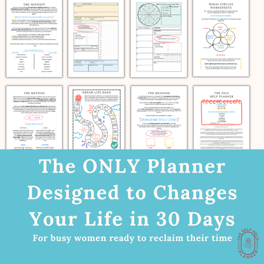 The Self Help Planner (PDF/DIGITAL) Undated | 6 month planner with worksheets
