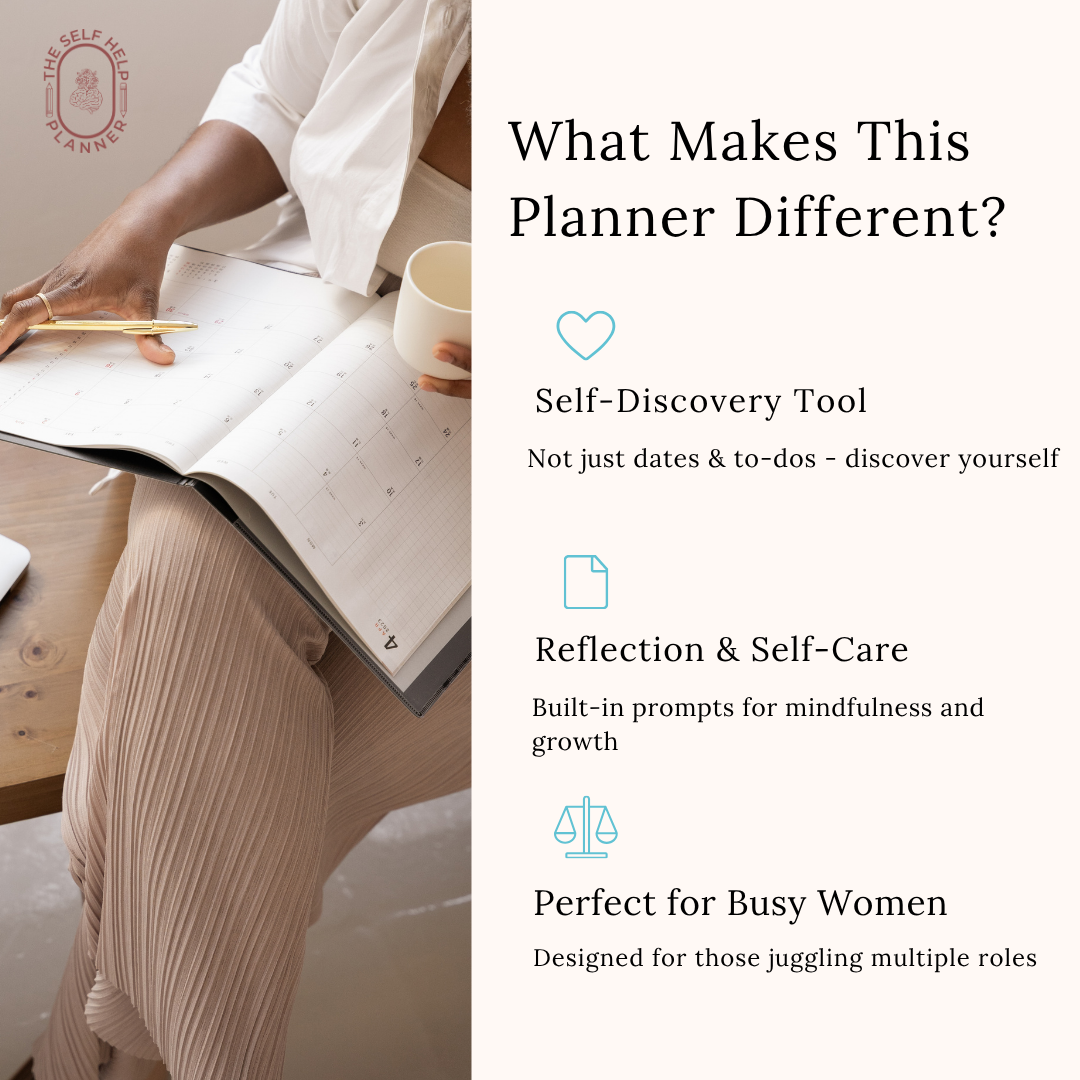 The Self Help Planner (PDF/DIGITAL) Undated | 6 month planner with worksheets