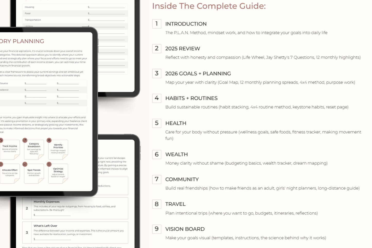 THE COMPLETE GUIDE TO GOALS + PLANNING — 2026 EDITION (Digital PDF Download)