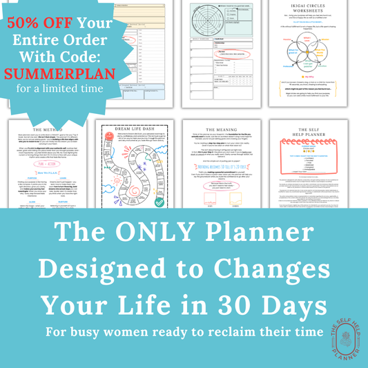 The Self Help Planner (PDF/DIGITAL) Undated | 6 month planner with worksheets