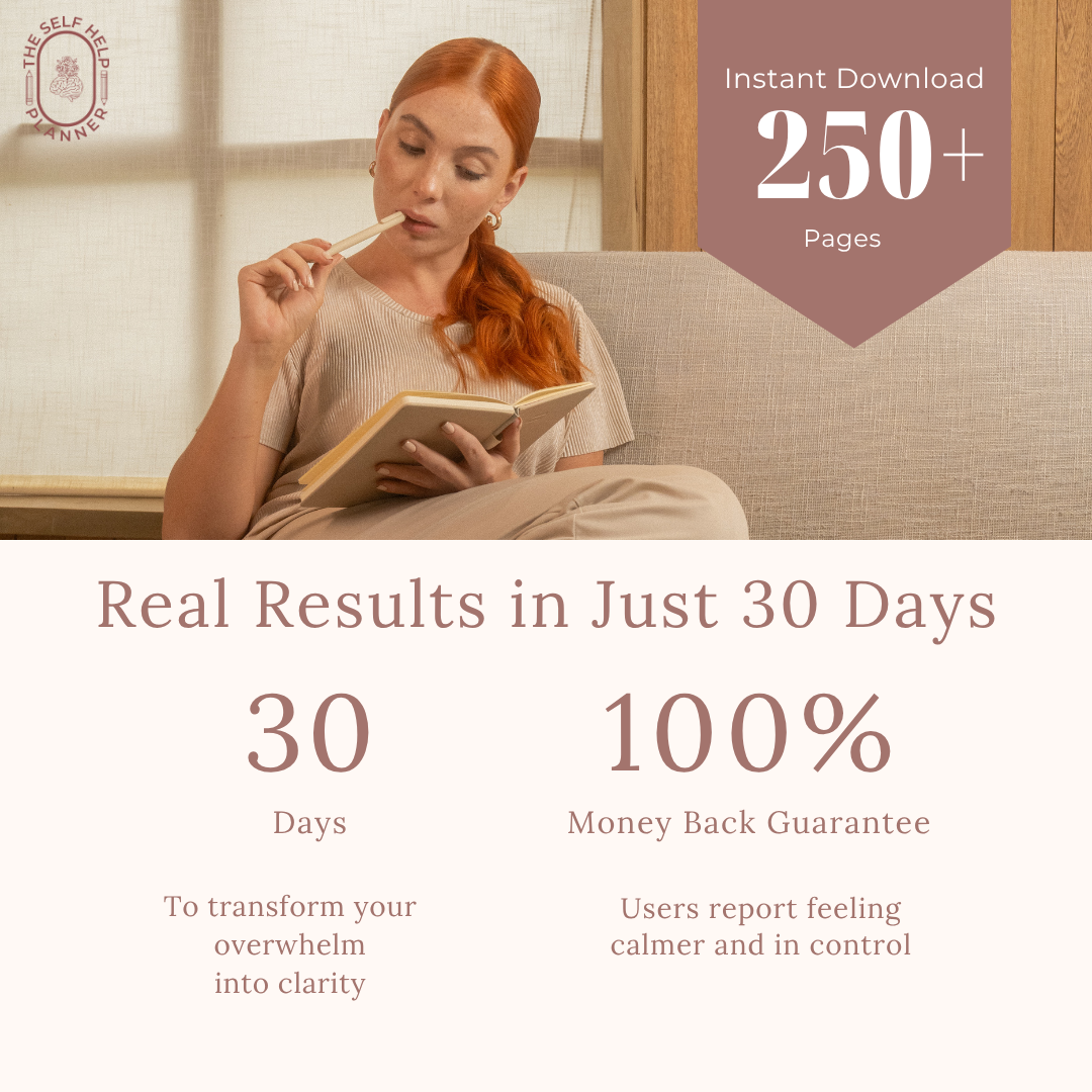 The Self Help Planner (PDF/DIGITAL) Undated | 6 month planner with worksheets