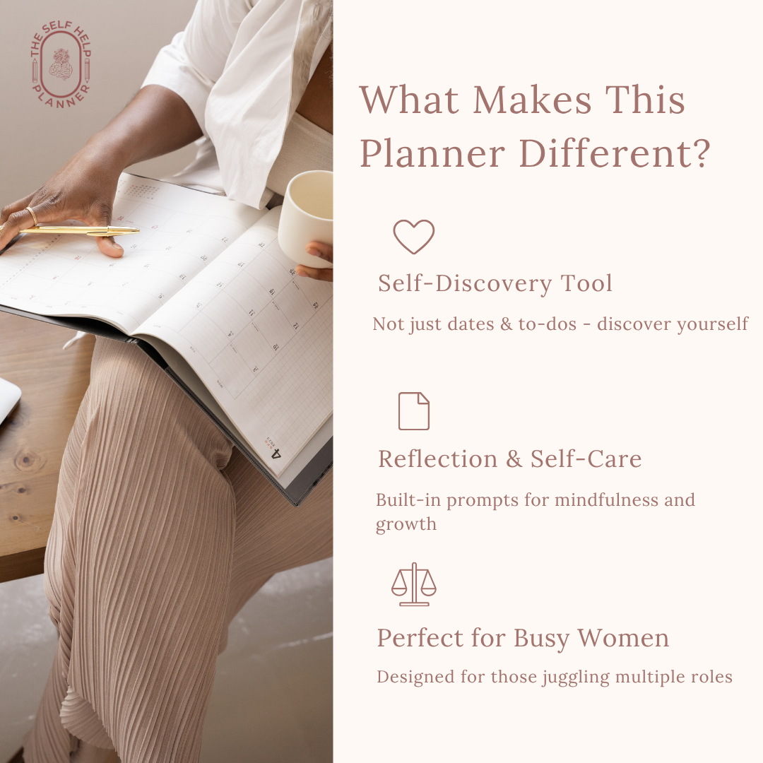 The Self Help Planner (PDF/DIGITAL) Undated | 6 month planner with worksheets