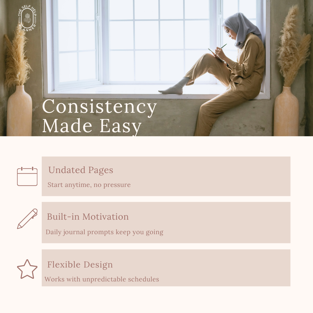 The Self Help Planner (PDF/DIGITAL) Undated | 6 month planner with worksheets