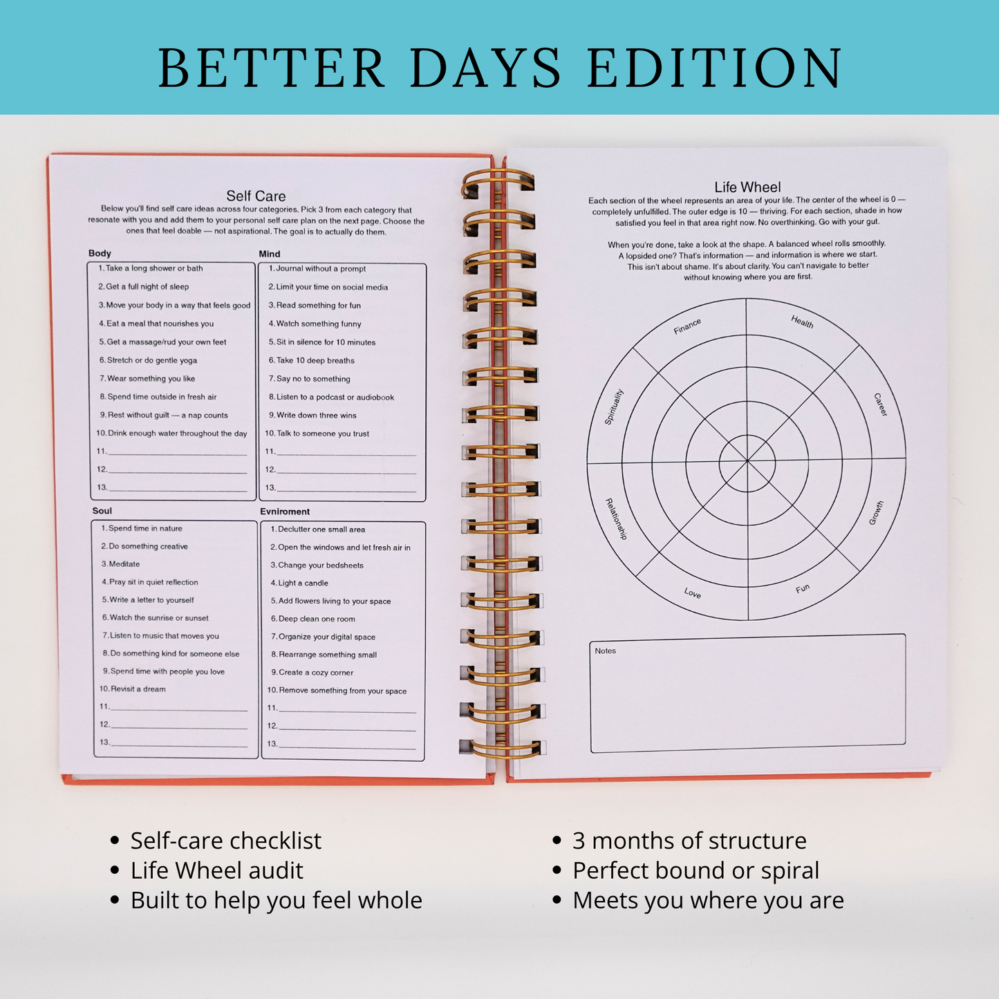 The Self Help Planner: Better Days Edition
