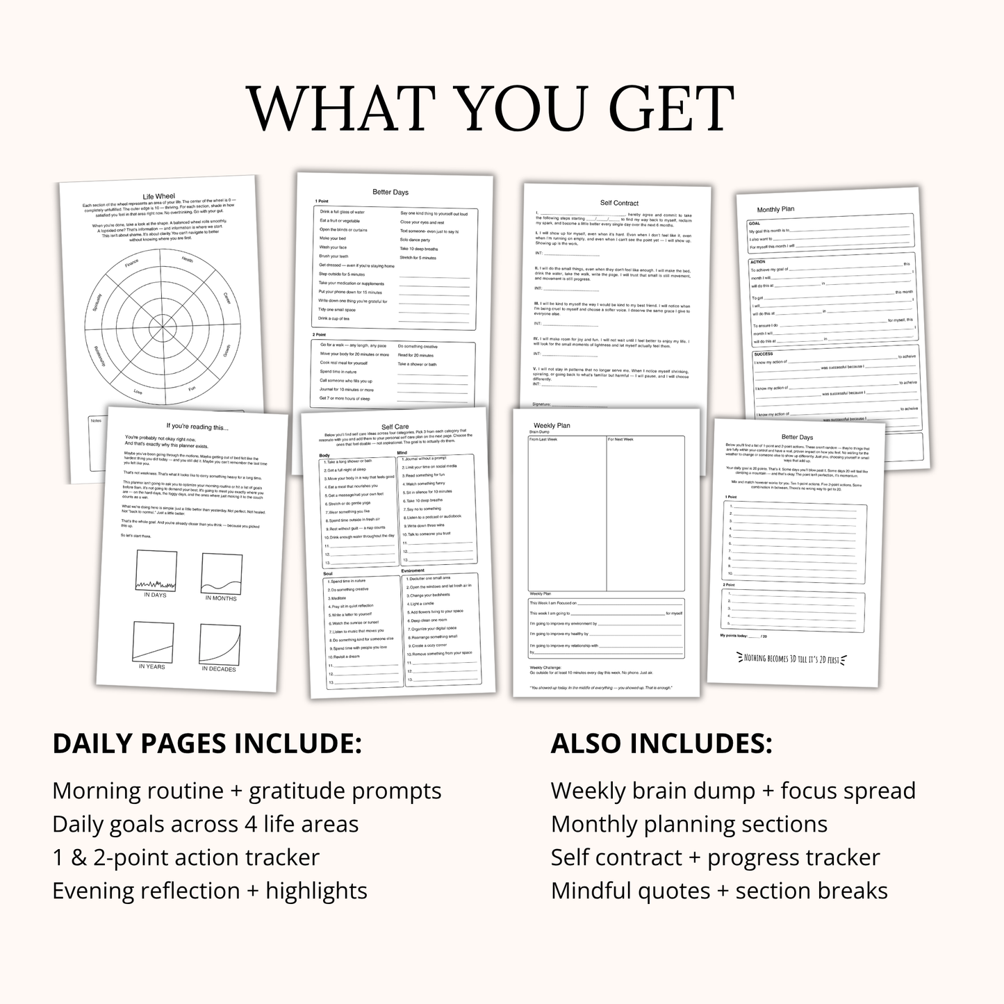 The Self Help Planner: Better Days Edition