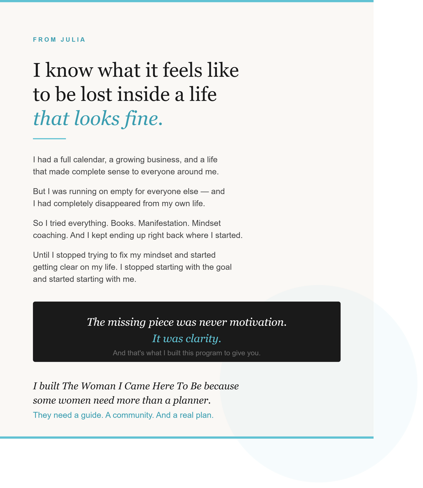 90 Day Coaching Program | Woman I Came Here To Be